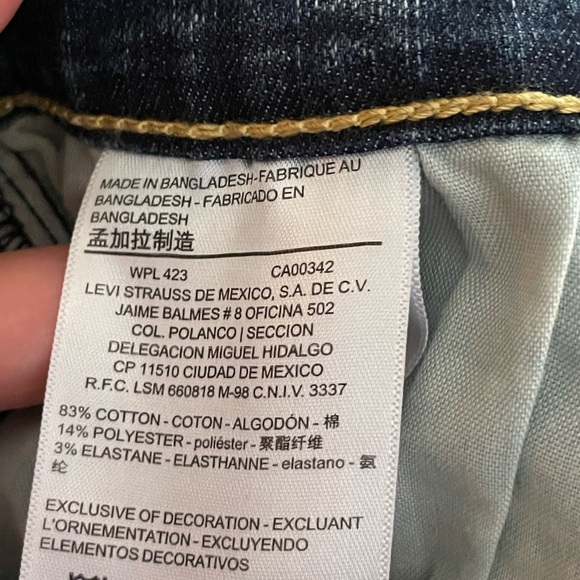 Levis Denizen Ultra High Rise Ankle Jeggings med wash blue jeans sz 5 distressed - Picture 14 of 15